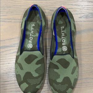 Rothy’s Camo Round Green Flats